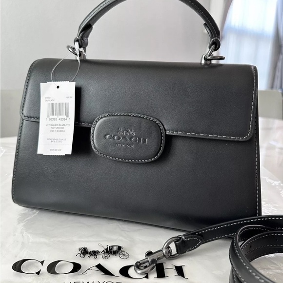 Coach Handbags - Coach Black Leather Top-Handle Satchel